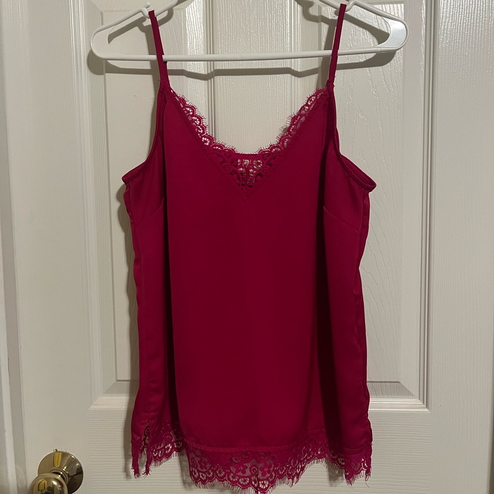 a new day Magenta Lace Camisole